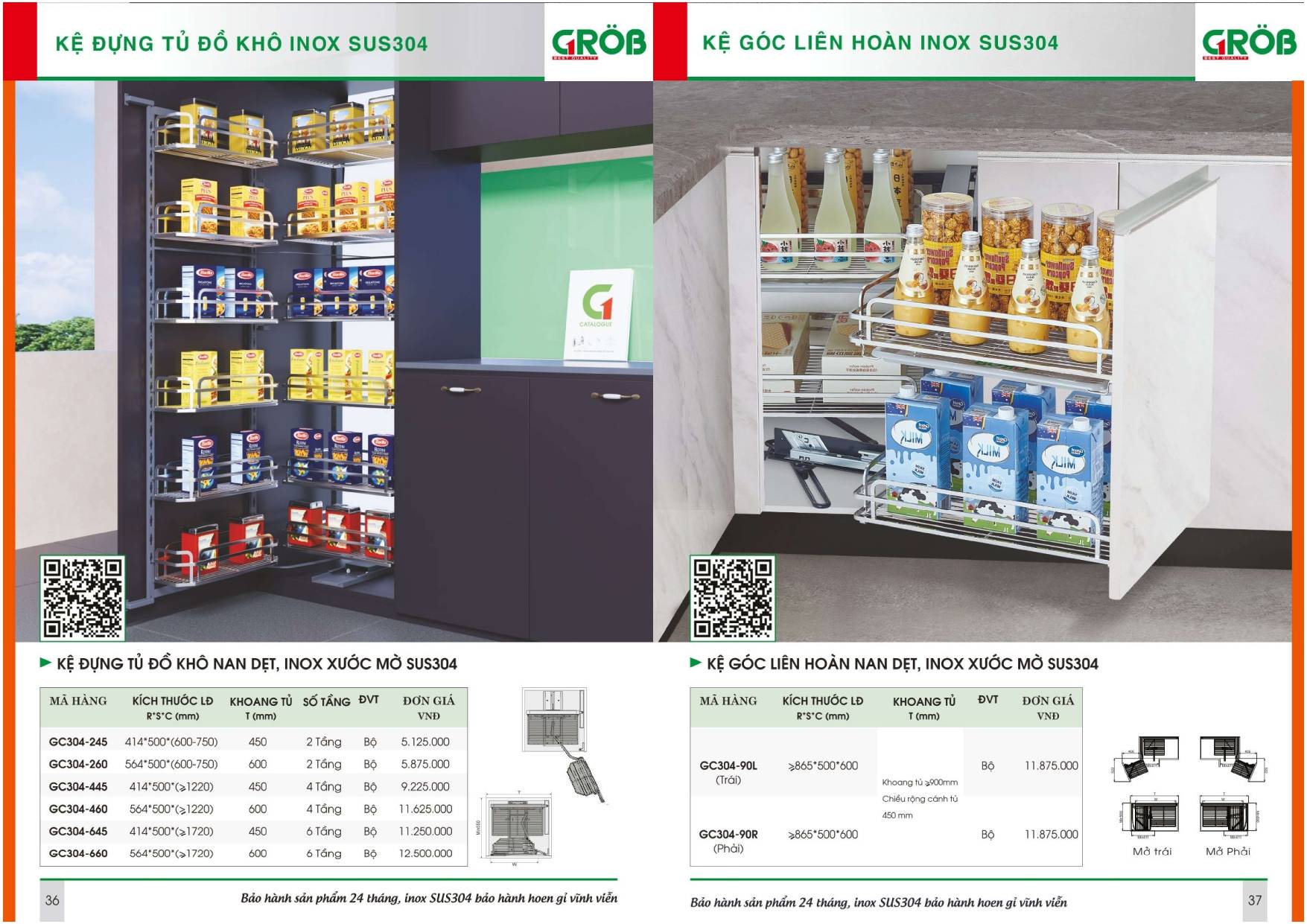 Thiết bị nhà bếp GROB Catalogue và Bảng giá mới nhất /Page 18